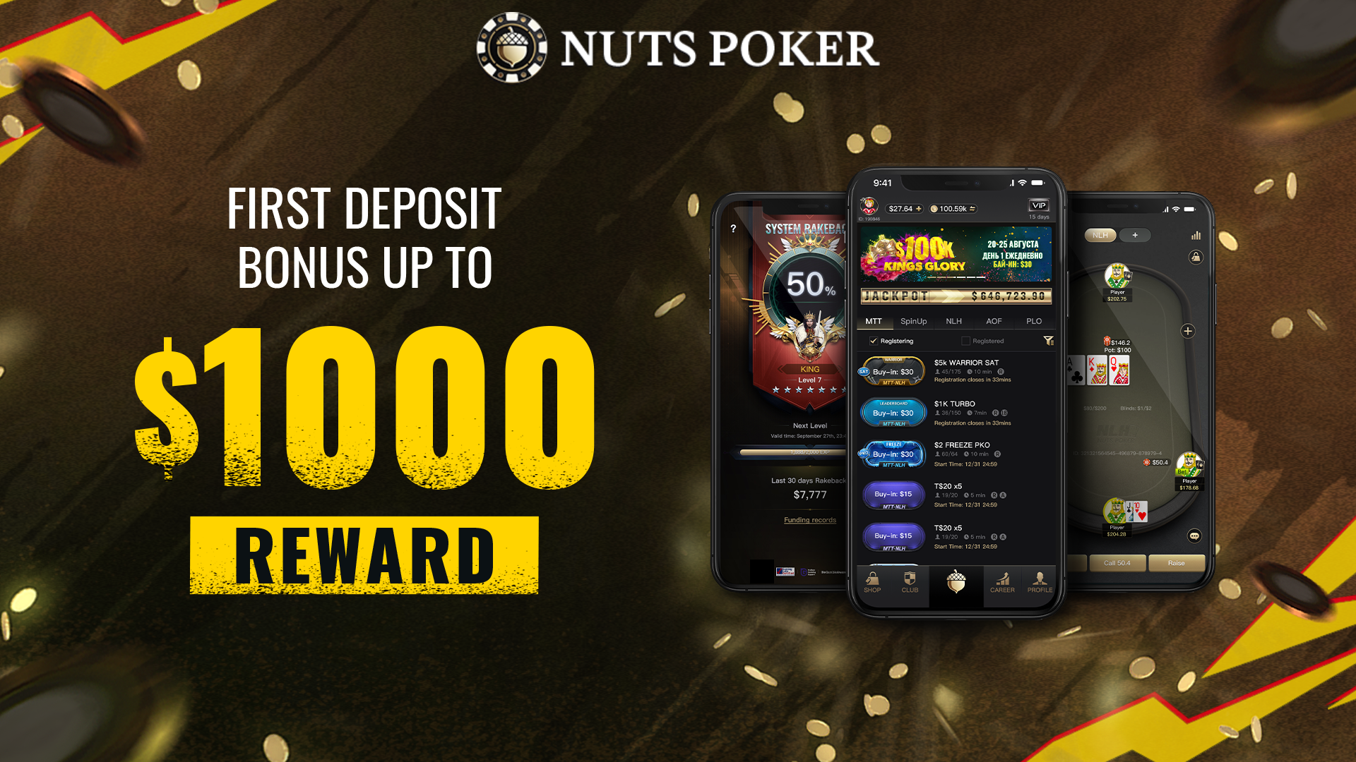 $100 first deposit offer